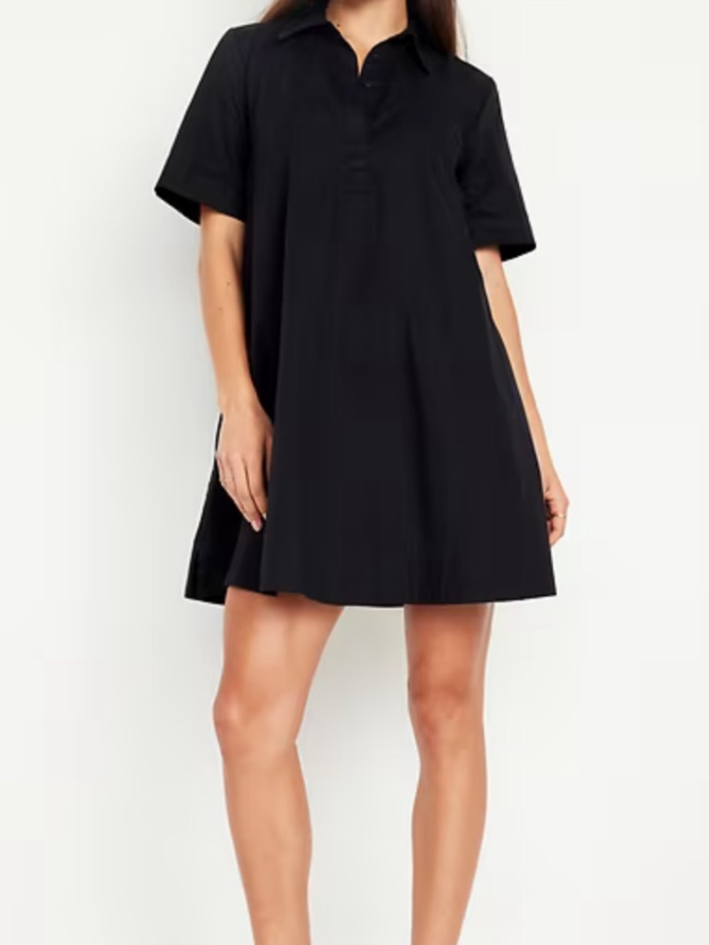 Old Navy Black Polo Shirt Dress